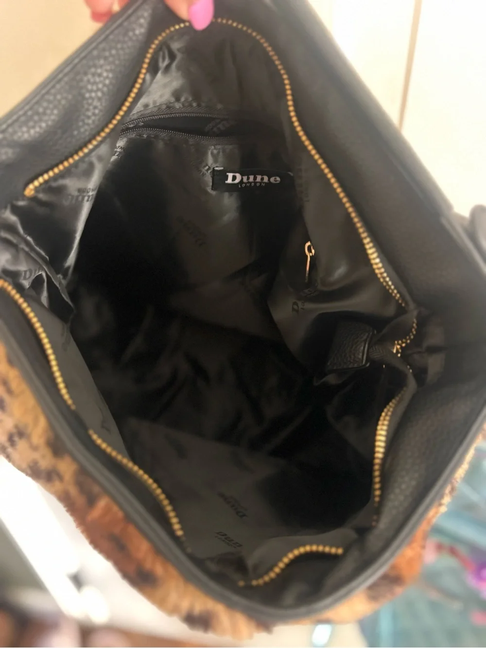 Dune London Leopard Fur Bag - New